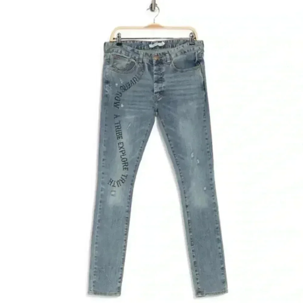 NWT STRIVERS ROW Sugar Maple Distressed Denim Jeans Sugar Maple Mens Sz 40